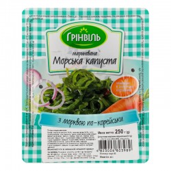 МОРСКАЯ КАПУСТА МАРИНОВАННАЯ ПО-КОРЕЙСКИ ГРИНВИЛЛ 250 Г